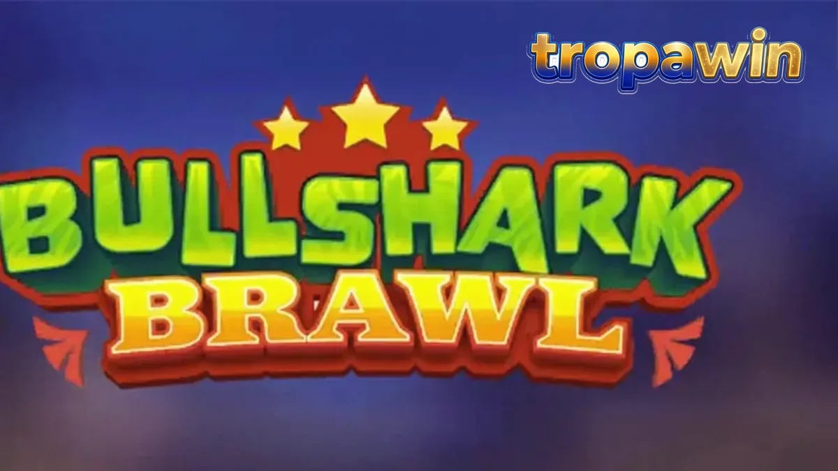 Bullshark Brawl slot machine interface na may mga luchador shark at makukulay na arena graphics